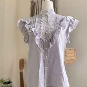 Gunne Sax shirt Vintage light lilac